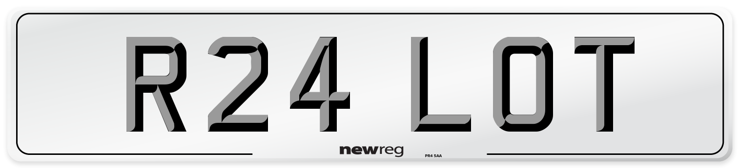 R24 LOT Number Plate from New Reg